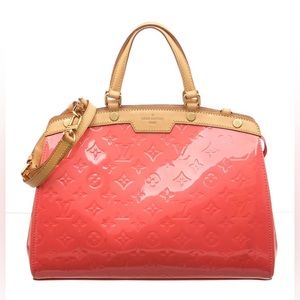 Ultra Rare Louis Vuitton Coral Pink Vernis Patent Leather Brea MM Bag